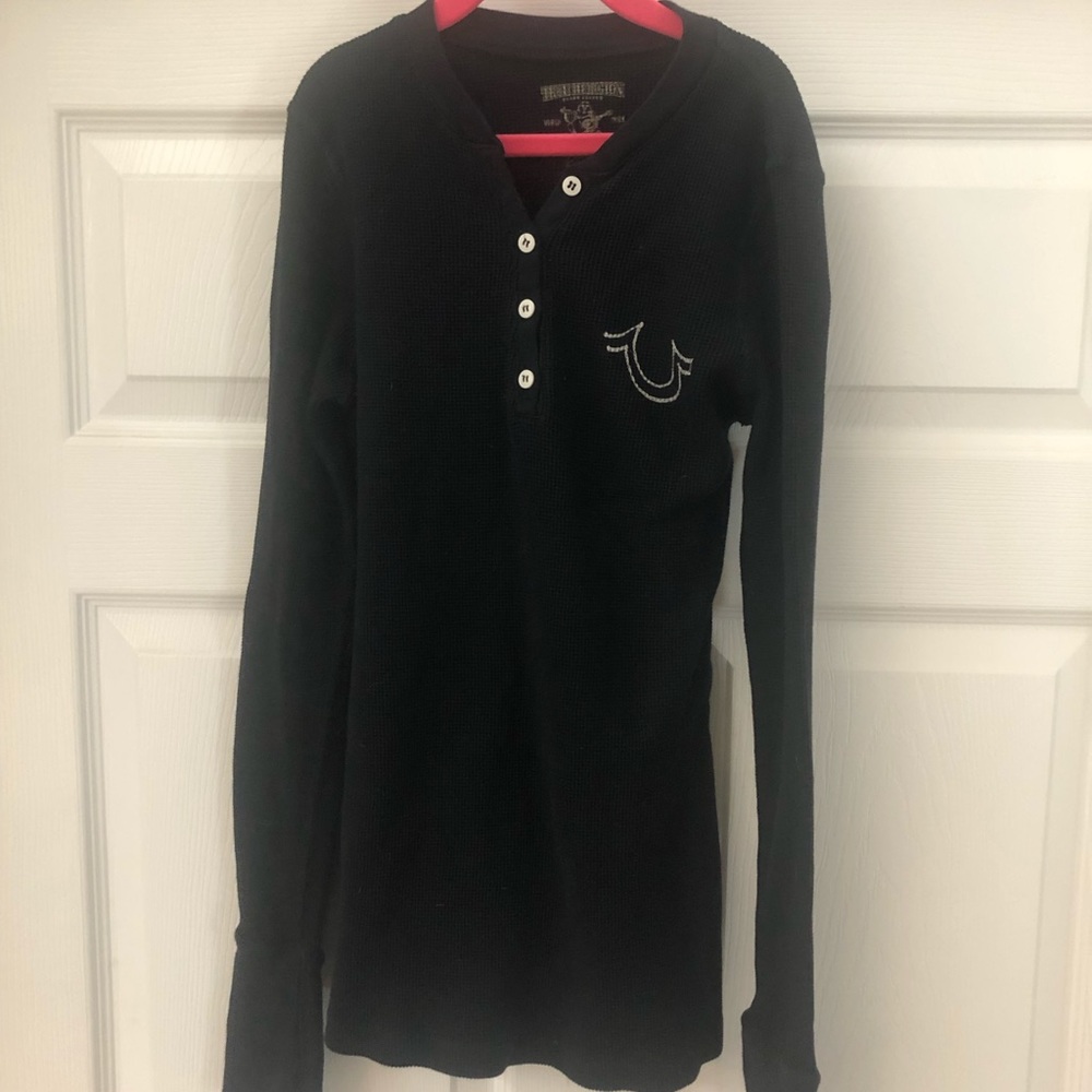 TRUE RELIGION THERMAL BLACK GIRLS/BOYS LONG SLEEVE